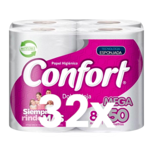 CONFORT | Papel higiénico 50 mts - 32 rollos