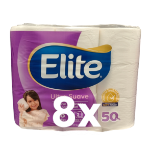 ELITE | Papel higiénico 50 mts - 8 rollos