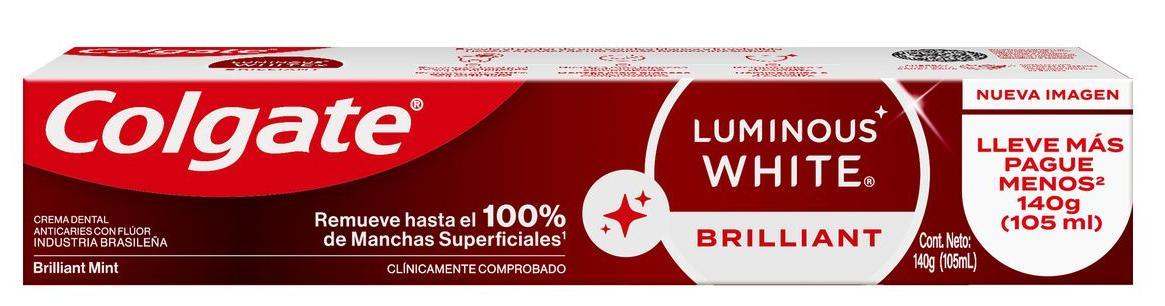 COLGATE | Pasta de Dientes Luminous White 140g